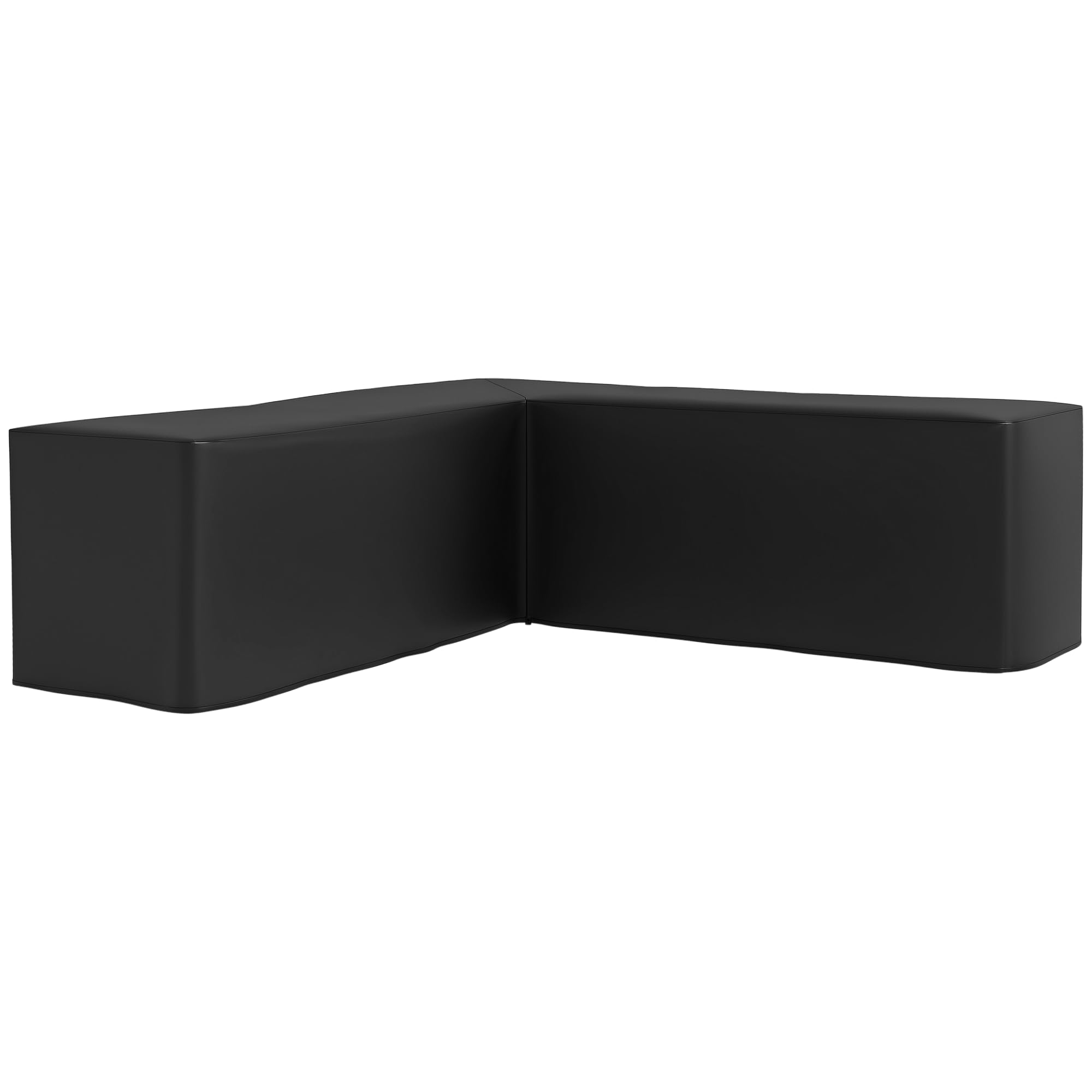 Outsunny Telo protettivo per mobili da giardino a forma di L, impermeabile, copertura per divano ad angolo, antiUV, in Oxford 420D, resistente all'inverno, 250 x 250 x 79 cm, colore nero