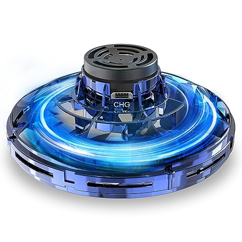 GESUNDHOME Hand Operated Mini Drones, Fidget Flying Spinner with Lights, UFO Drone Flying Toys, Cool...