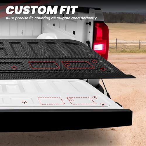 Image of LASFIT Truck Tailgate Mat 2015-2022 for Chevrolet Chevy Colorado & GMC Canyon, All Weather TPE Tailgate Protector Liner for Chevy Colorado /GMC Canyon Tailgate Accessories (Not Fit Drop-in Liners)
