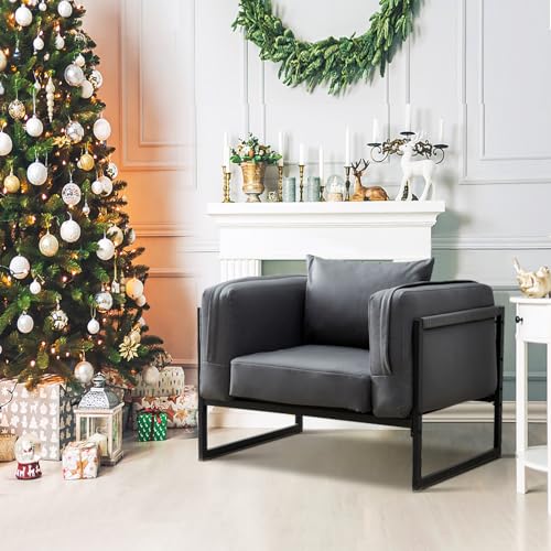 CLIPOP Sedia per divano singolo in finta pelle di