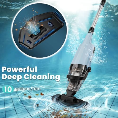 Telescopic pole attachment point on the vacuum