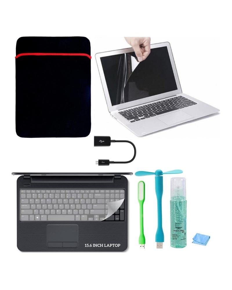 LONAAR 7 IN 1 Neoprene Ultra Soft Fabric 15.6 Inch Laptop Sleeve With Key Guard, Screen Guard, Screen Cleaner Gel, USB Fan, USB Light & OTG Cable Combo Set For All 15.6 Inch Laptop (B0BFFKNCGC) Amazon Price History, Amazon Price Tracker