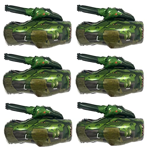 6Pcs Army Camouflage Tank Balloons For Boy Tank Theme Birthday Party Decorations-Camo Balloons Supplies #TOP15