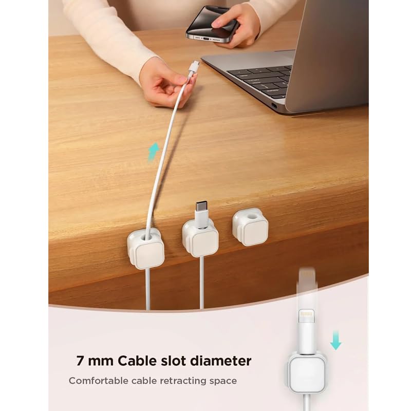 Cables enredados solución definitiva con clips magnéticos para cables ajustables 5