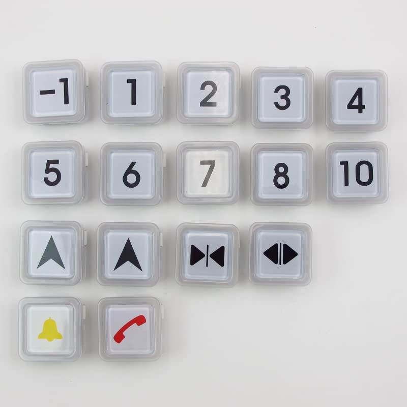 5pcs Elevator Button BS34C White Light Blue Light Out-Call Button Square Button Elevator Accessories