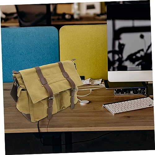 Canvas File Bag for Office School Men Women Briefcase Laptop Bag Front Pocket4