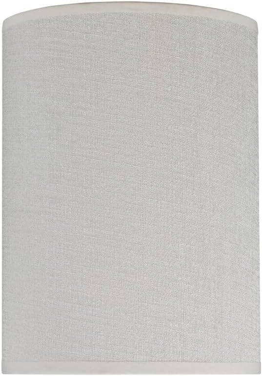Aspen Creative 31005A Transitional Hardback Drum (Cylinder) Shape Spider Construction Lamp Shade in Off White, 8" wide (8" x 8" x 11")