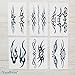 Yesallwas 6 Sheets Mix Tribal fake Tattoos Small Temporary Tattoo Blue Black Tribal Tattoo Body Sticker for Men Women 6x10.5cm/2.36x4.13inches (LxW)