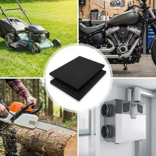 Sturiz 2pcs Luftfilter Schaumstoff 300x210x10mm Luftfiltermatte Luftfilterschaum Luftfiltereinsatz Universell zum Zuschneiden für Luftfilter Motorrad Roller Scooter RasenmäHer Kettensäge