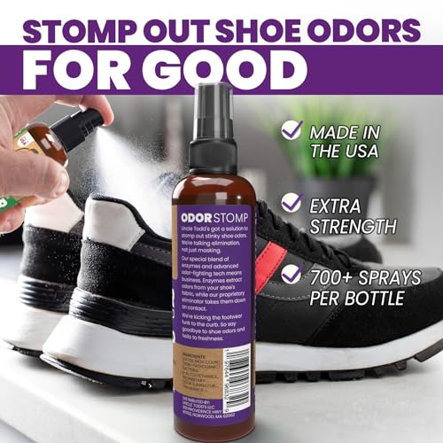 Uncle Todd's Shoe Deodorizer Spray - Proven & Powerful Enzyme Formula Spray for Shoe Odor Elimination in All Footwear (Midnight Rain)2