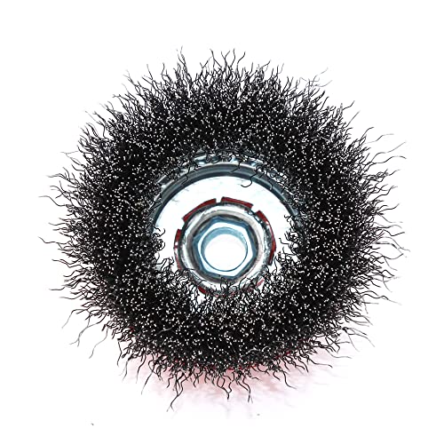 Image of HOYIN Wire Cup Brush,5 /8 inch-11NC for Angle Grinders (72363-4 inch Coarse Crimped0.014)