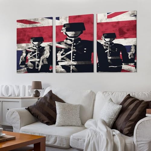 Triptyque soldat drapeau américain vertical de qualité supérieure