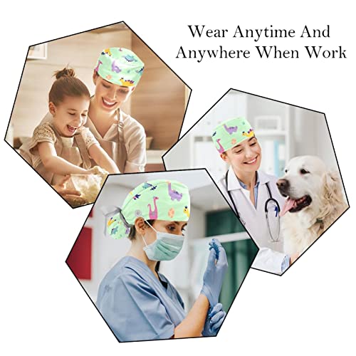 Casquettes de travail dinosaures JDEZ anti-transpiration pour rester au sec en cuisine et soin - 6