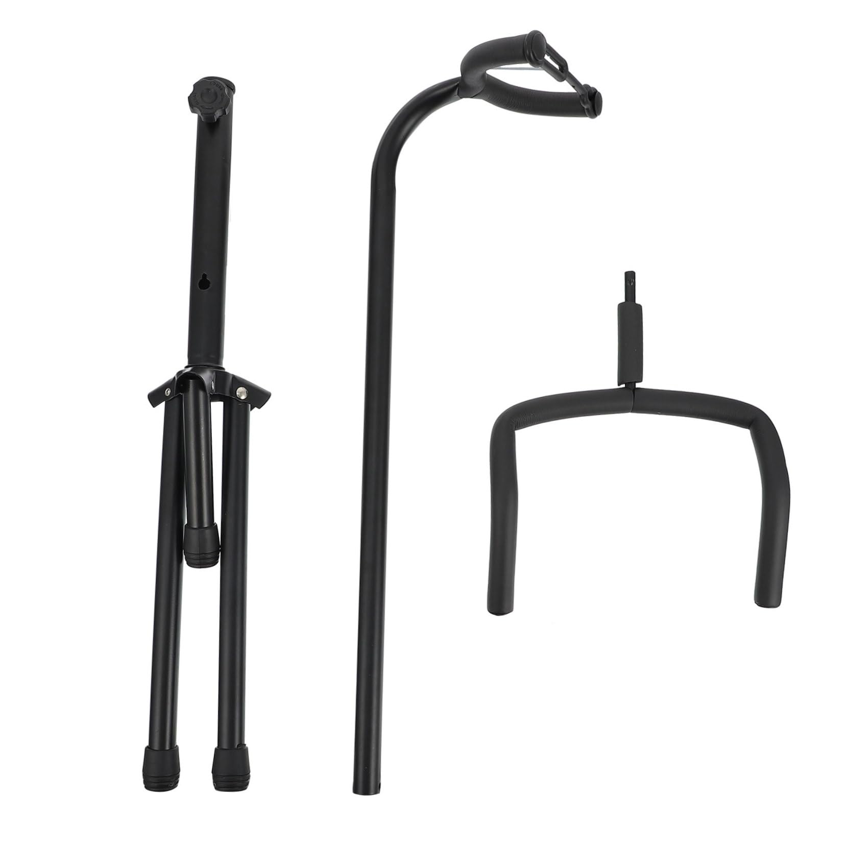 BESTonZON Supporto Pieghevole per Chitarra in Ferro, Nero, Verticale e Leggero, per Esposizione in Negozio di Chitarre, Stabile e Portatile