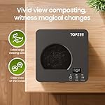 TOPZEE Electric Compost Bin for Kitchen, 3L Smart Countertop Composter with Odorless Auto-Cleaning, Low Noise, Turns Food Waste to Fertilizer in 4 Hours, for Indoor Home Use, Black - Image 5