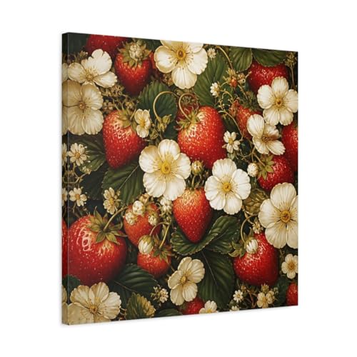 Cadre fraises vintage pour raviver une cuisine sombre ou un mur blanc