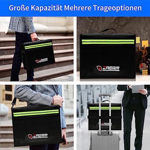 ZAERM Borsa portadocumenti ignifuga, portatile