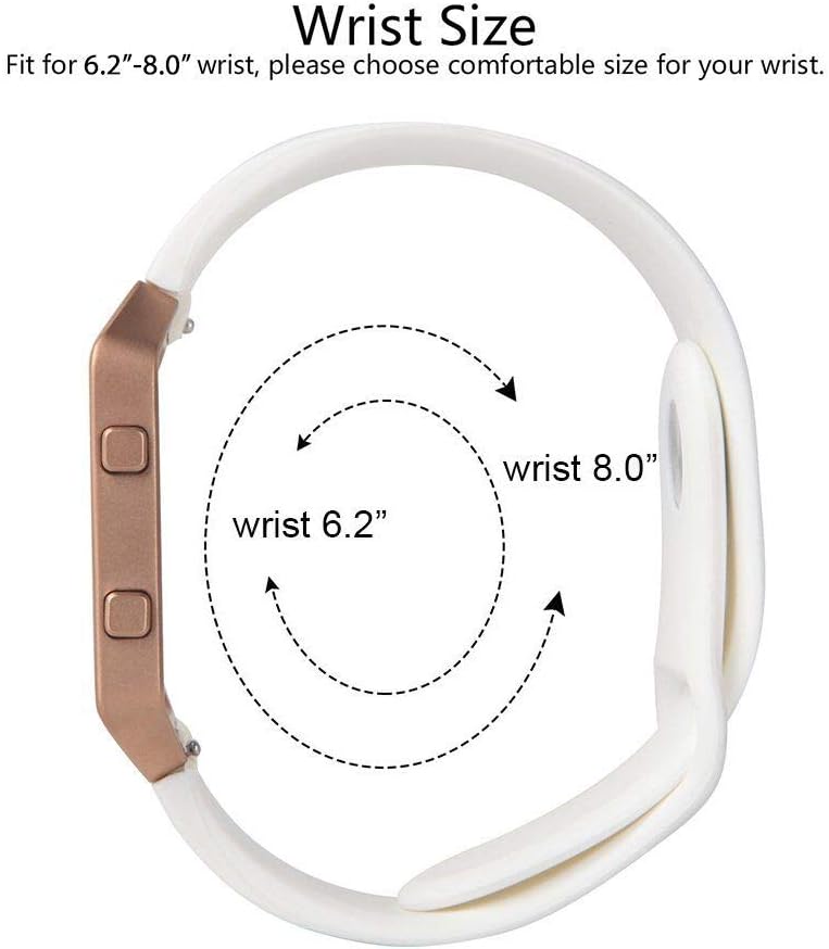 Greatgo Fitbit Blaze Bands 3 in 1 Watch Wristband Strap Soft Silicone Replacement Protective Case Frame with Screen Protector Smart Fitness Watch Bracelet for Men Women white