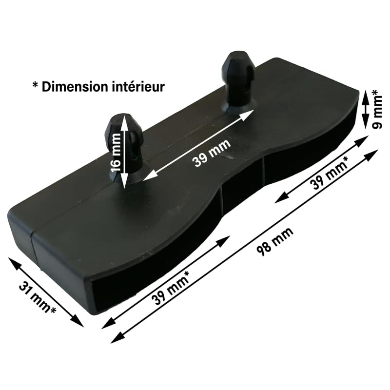 Latte de lit de 66 cm avec embout clipsable contre le mal de dos