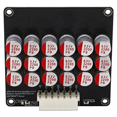 Ecualizador activo para baterías de 1,8 V a 4,5 V, tablero equilibrador de capacitores 6S con transferencia de energía para baterías de ion-litio, LiFePO4 y LTO miniatura 7