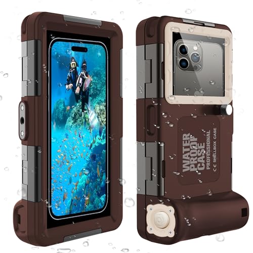 Étui de plongée étanche 2e génération ShellBox beige avec protection intégrale 15 mètres