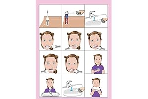 Laminated 9x12 Toothbrush Chart for Autism or Special Needs