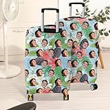 Personalised Suitcase Cover with Face Photo, Custom Suitcase Covers Protectors, Luggage Covers for 18-32" Suitcases, Funny Personalised Luggage Cover Perfect for Travel Business Family and Friends (B) - Image 6