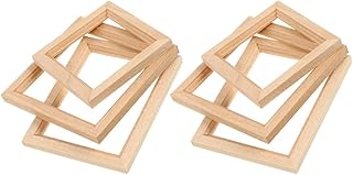 Toyvian DIY Wall Art Painting Toys 6pcs Toy House Fairy Houses for Gardens Outdoor Miniature Wood Photo Frame Dollhouse Photo Frame 1 12 Dollhouse Wooden Picture Frames