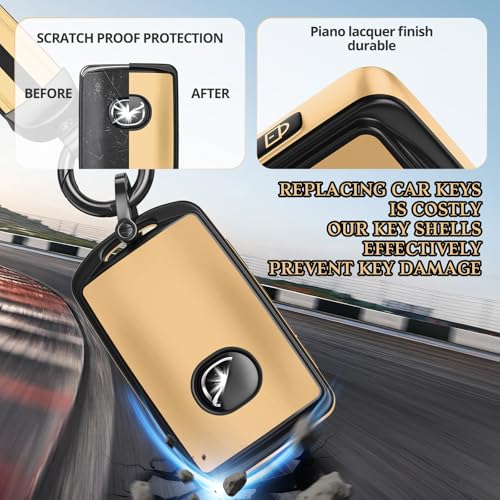 Image of For Mazda Key Fob Cover Accessories, Matte TPU Material, With a Cute Leather Keychain, for 2019-2025 Mazda 3,2020-2026 CX-5, CX-30, CX-9,CX-50
