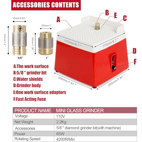 Podoy Stained Glass Grinder 4200r/min