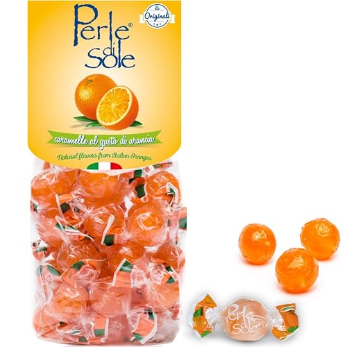 Atomic Fireballs Perle di Sole Italian Orange Hard Candy Made in Italy - Italian Hard Candy Individually Wrapped -...