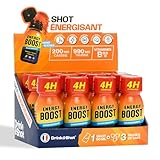Energy Boost DRINK&SHOT - Shot Énergisant 50ml x12 - Boisson Sans Sucres - Goût fruits rouges - Concentré taurine, caféine, vitamines B - Made in France