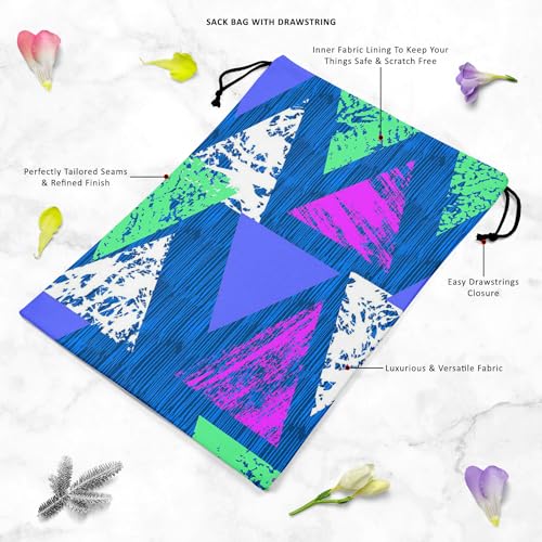 Image of ArtzFolio Mixed Triangled D1 | Reusable Sack Bag | Bag for Gym, Storage, Vegetable & Travel