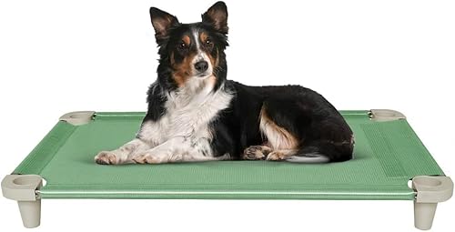 Acrimet Cama elevada para perros y mascotas, cuna de malla lavable y transpirable, marco de acero inoxidable, uso en interiores y exteriores, se