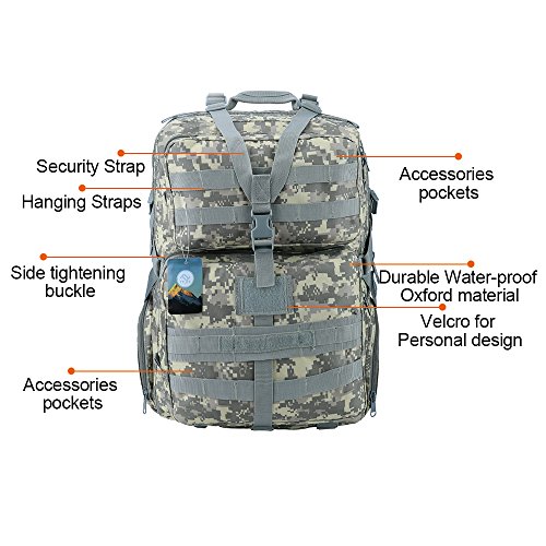 HUKOER 45L militare tattico Zaino,sacchetto solido...