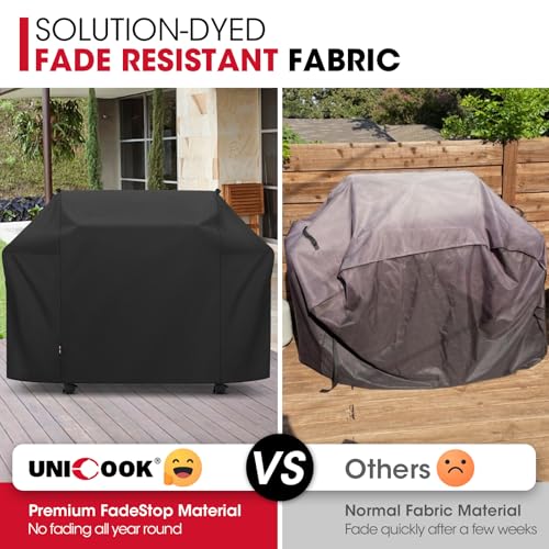 Image of Unicook Grill Cover Compatible with Weber Summit 600 Series and Summit Smart Gas Grills, Heavy Duty Waterproof Outdoor BBQ Cover, Fade Resistant Gas Grill Protector, Compared to Weber 7109
