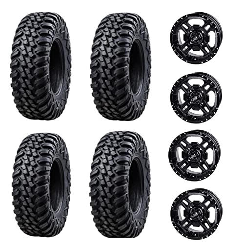 Four 31x10-14 Tusk TERRABITE 8-Ply Radial UTV Tires mounted on Tusk BEARTOOTH Wheels - For POLARIS...