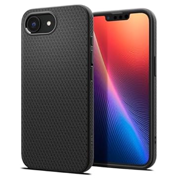 Spigen Capa para iPhone 16e, Liquid Air [proteção de nível militar] - Preto fosco