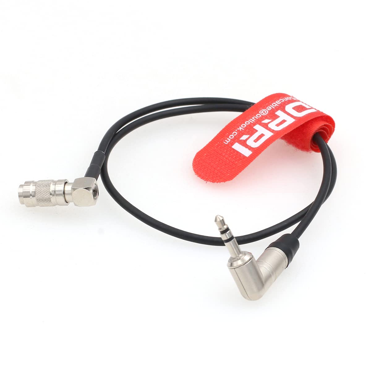 DRRIUltraSync ONE DIN 1.0/2.3 to Right Angle 3.5mm Mini Jack timecode Cable (Elbow din Cable)