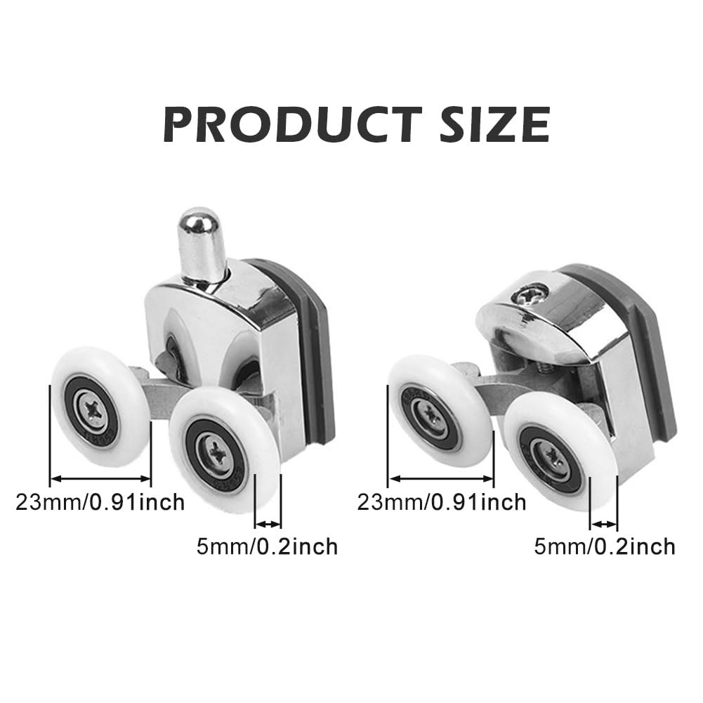 8 Pcs Shower Door Rollers - Image 2