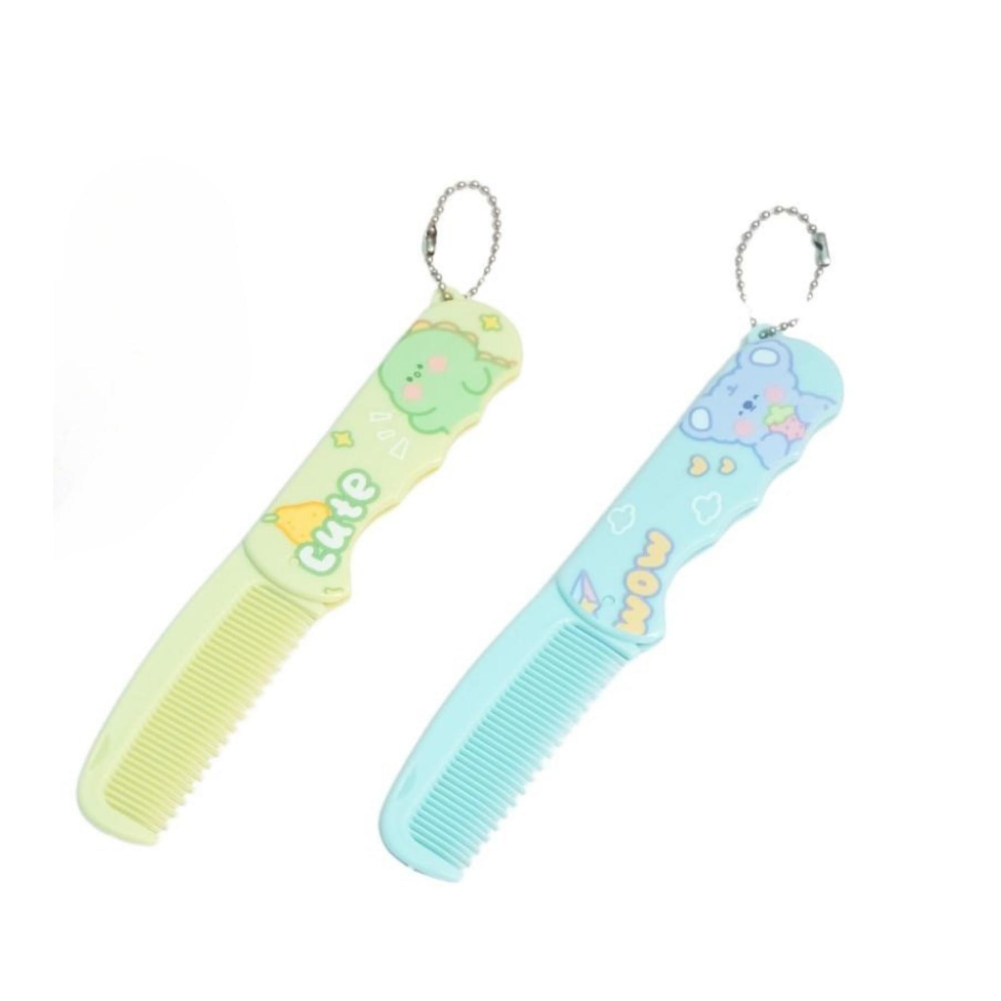 THE LITTLE LOOKERS Hair Comb for Kids | Travel Friendly Folding Pocket Comb | Foldable Pocket Kangi for Hair With Attractive Design | Assorted Print and Color (One Size, 1, count)-image-43