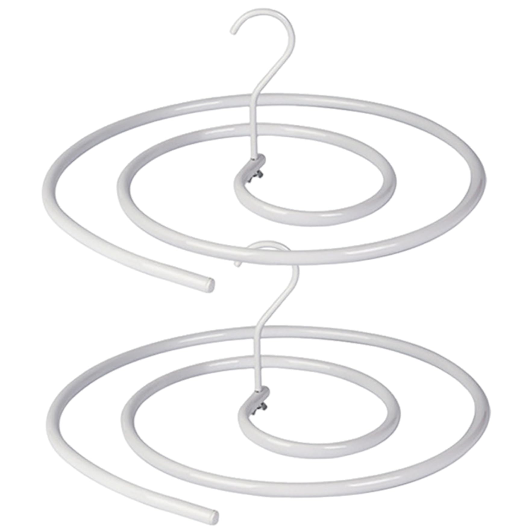 Bonalake 2PCS Spiral Sheet Hanger Round Space-Saving Storage Blanket Hangers Detachable Iron Thicken Blanket Drying Rack for Bed Sheet Coverlet Bath Towel Drying Rack Tablecloth Hangers