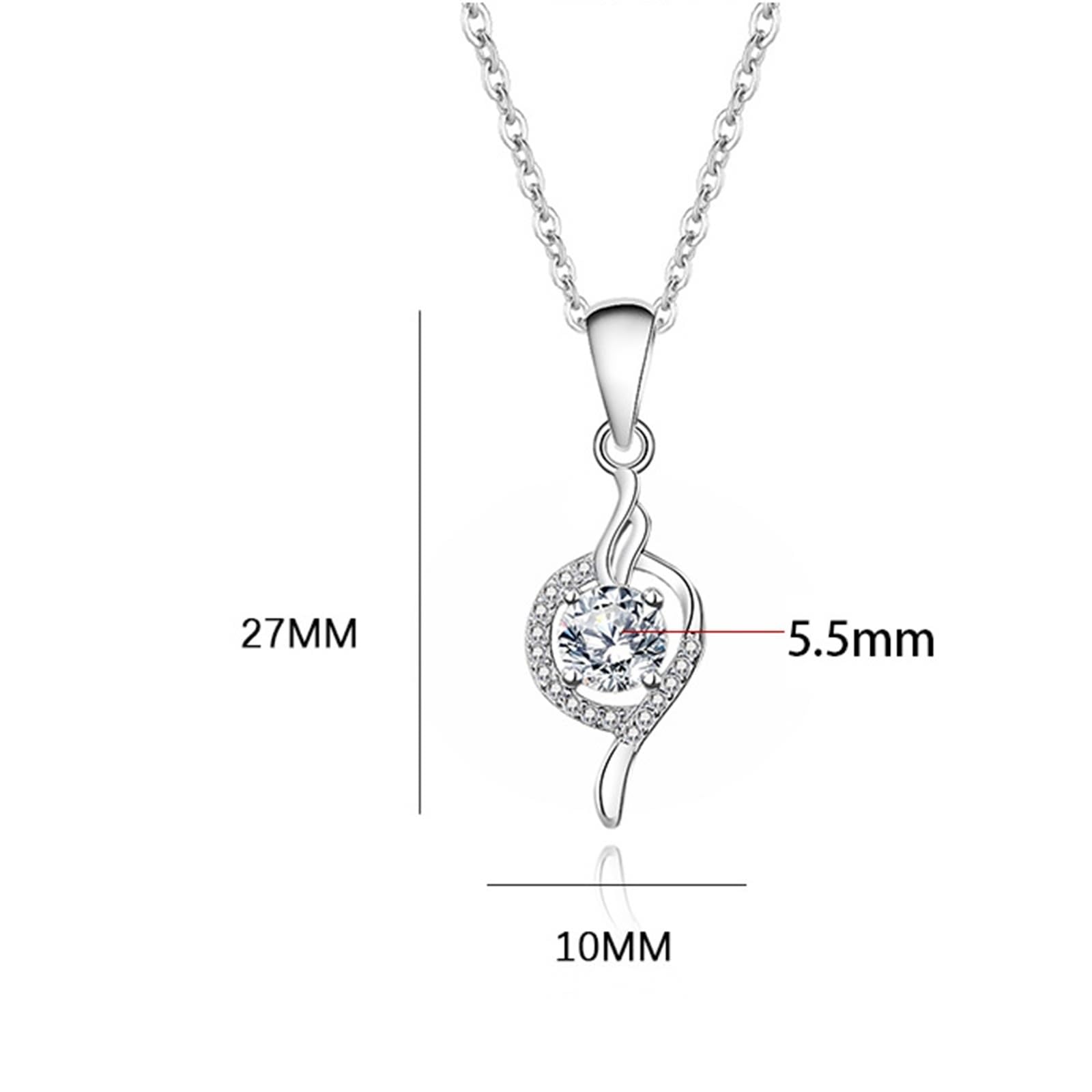 9K/14K/18K/PT950 naszyjnik Moissanit, wisiorek spiralny 45 cm