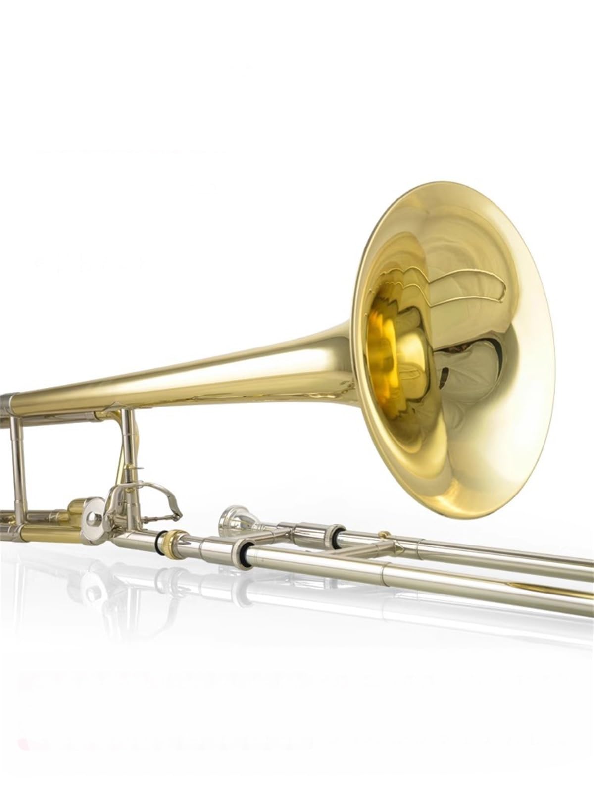 Tenor-Transponiertes Posauneninstrument B-Flat Bis F Professionelles Weißes Messingrohr Profiposaune
