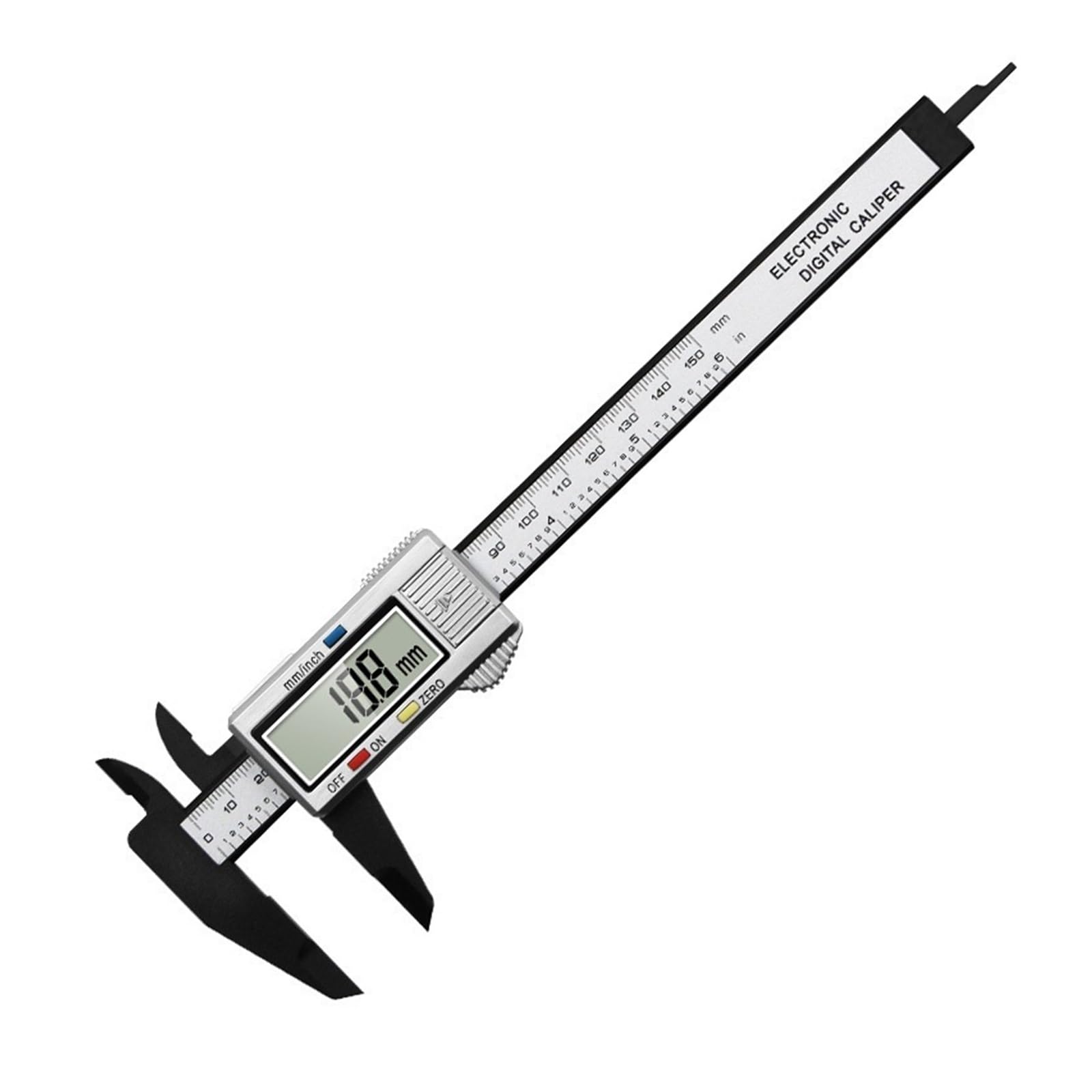 Calibro Digitale a nonio 0-150mm, Strumento di misurazione elettronico in Fibra di Carbonio, Righello micrometro per Officina Meccanica