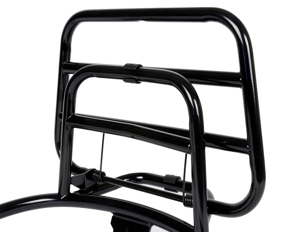 MOTONOSTRA Gepäckträger schwarz glanz klappbar hinten kompatibel Vespa GT GTL GTV GTS Super GT60 125 200 250 300