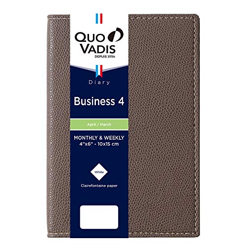 クオバディス 手帳 【2025年4月始まり】ダイアリー『ビジネス4/クラブ』 (週間バーチカル・A6変型サイズ 10×15cm) マロングラッセ QUOVADIS qv66302mr