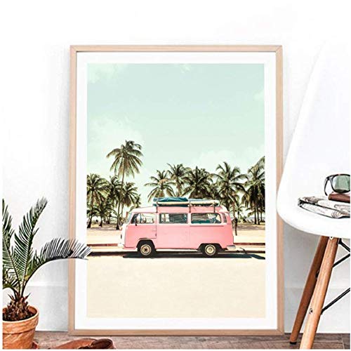 Bus Toile Art Prints de qualité supérieure pour une peinture côtière élégante