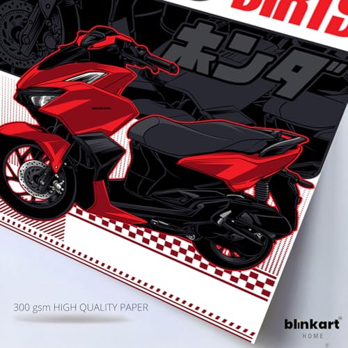 Image of BLINKART Honda Vario 160Car Posters Sticker Gift Items for Boys Room Wall Decor || Comes with Double-Sided Tape|| Decoration Bedroom Living Room Office Studio Decor | 12x18 In (A3) - CAR-311
