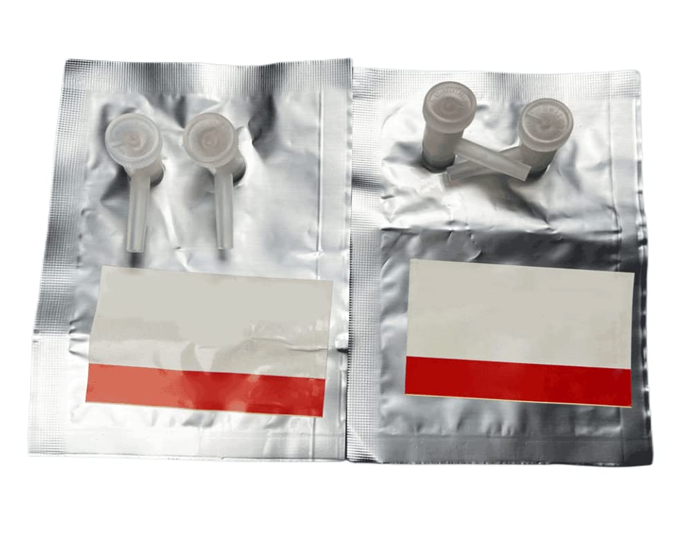 Bolsas de muestreo con válvula simple/doble - 30 ml a 500 ml - Bolsas duraderas de papel de aluminio PTFE - Paquete de 5(100ml- Single Valve)